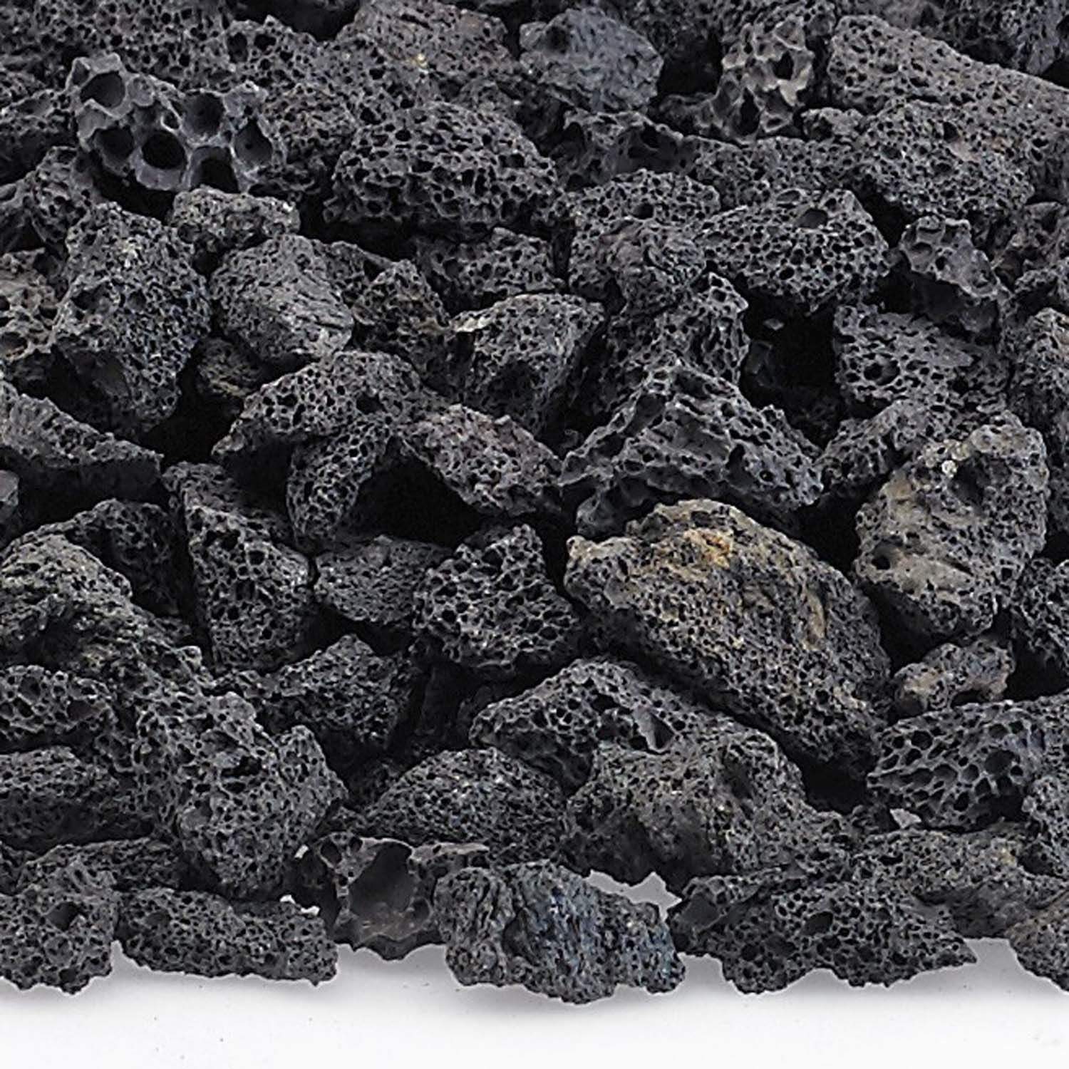 American Fire Glass 10 - Pound Black Lava Rock, Small .25 - .5 Inch - by American Fire Glass | Buy at Agent BBQ
