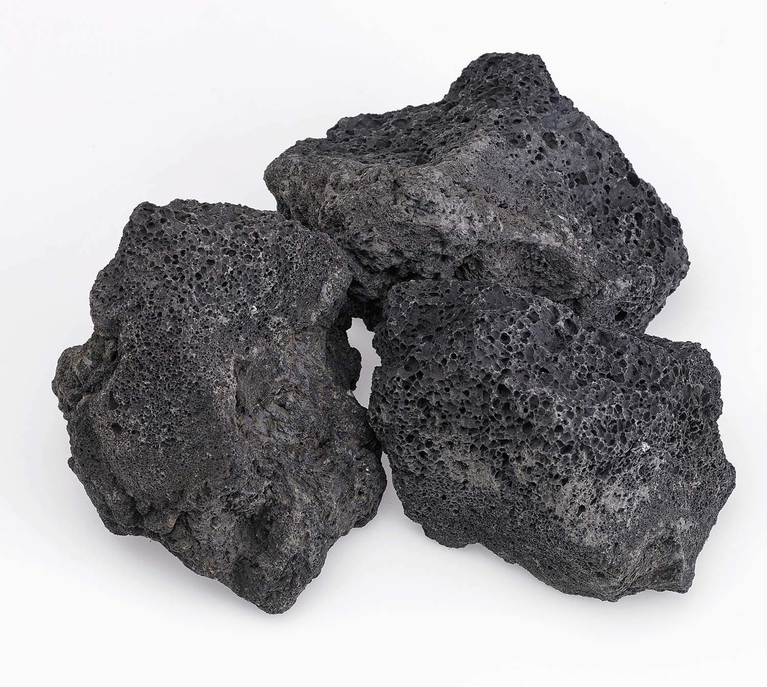 American Fire Glass 10 - Pound Black Lava Rock, XXL 4 - 6 Inch - by American Fire Glass | Buy at Agent BBQ