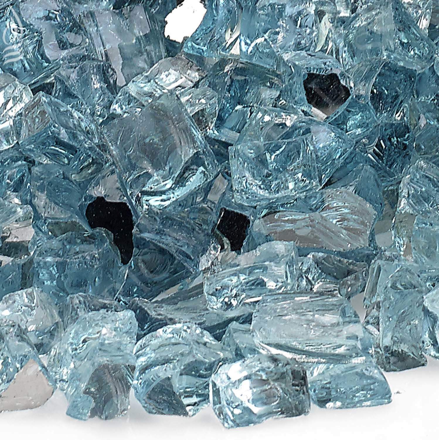 American Fire Glass 1/2 - Inch Classic Fire Glass, 10 - Pounds, Azuria - by American Fire Glass | Buy at Agent BBQ