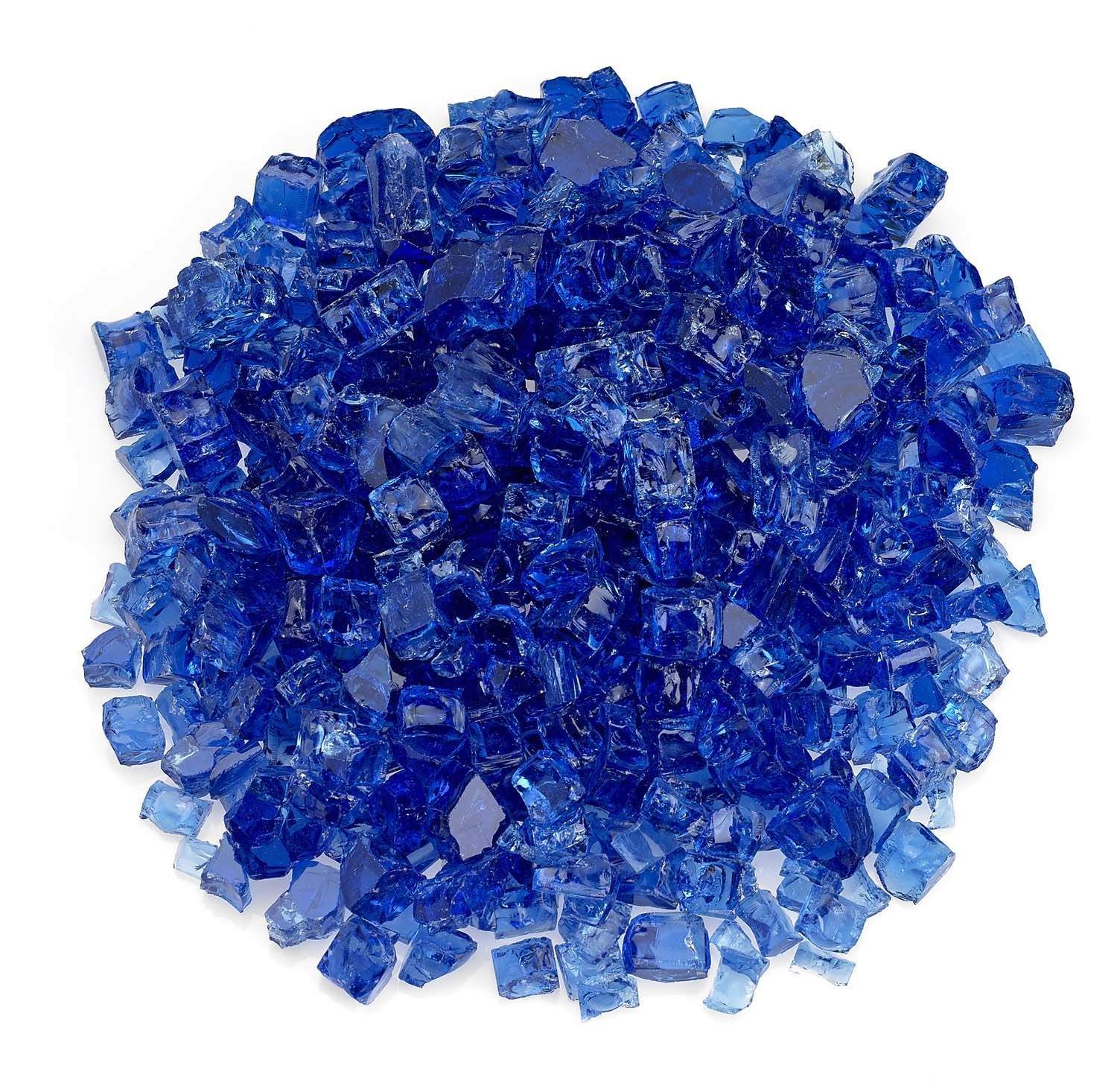 American Fire Glass 1/2 - Inch Classic Fire Glass, 10 - Pounds, Cobalt Blue - by American Fire Glass | Buy at Agent BBQ