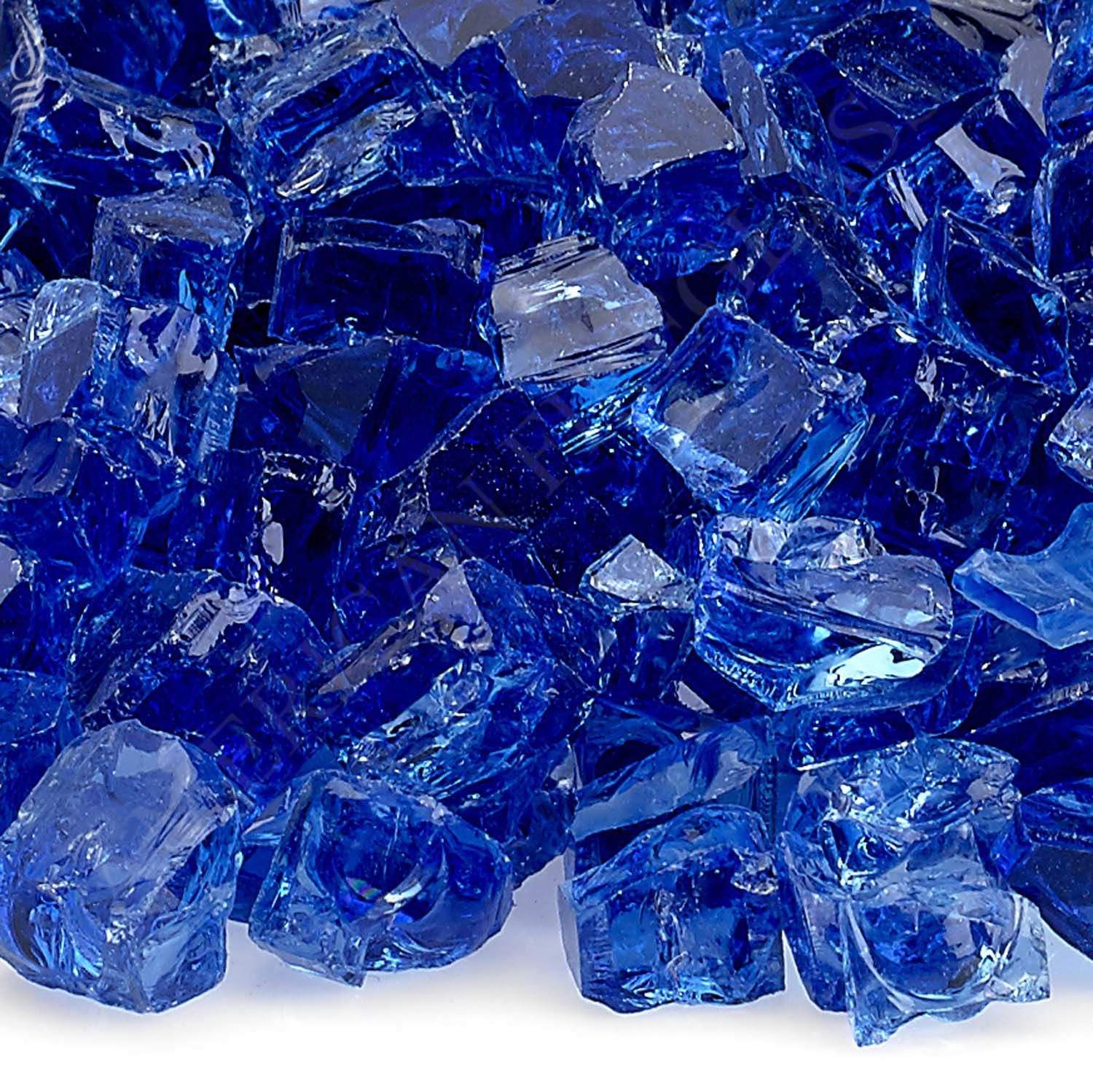 American Fire Glass 1/2 - Inch Classic Fire Glass, 10 - Pounds, Cobalt Blue - by American Fire Glass | Buy at Agent BBQ