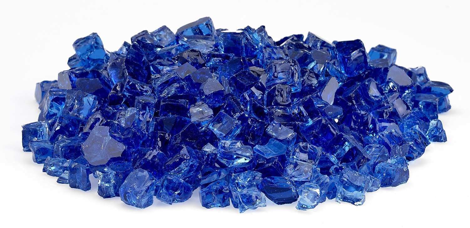 American Fire Glass 1/2 - Inch Classic Fire Glass, 10 - Pounds, Cobalt Blue - by American Fire Glass | Buy at Agent BBQ