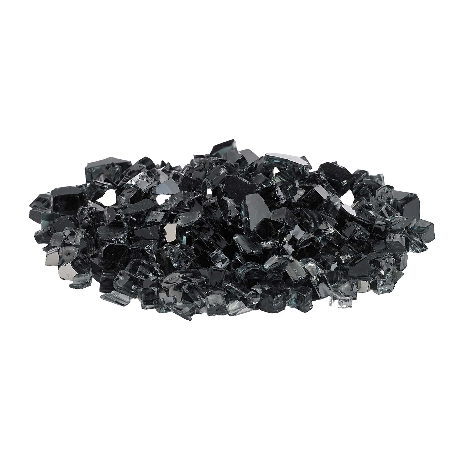 American Fire Glass 1/2 - Inch Premium Fire Glass, 10 - Pounds, Black Reflective - by American Fire Glass | Buy at Agent BBQ