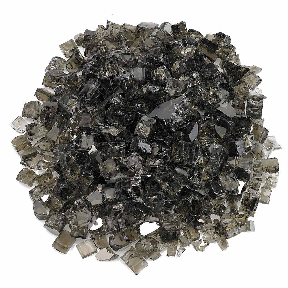 American Fire Glass 1/2 - Inch Premium Fire Glass, 10 - Pounds, Bronze Reflective - by American Fire Glass | Buy at Agent BBQ