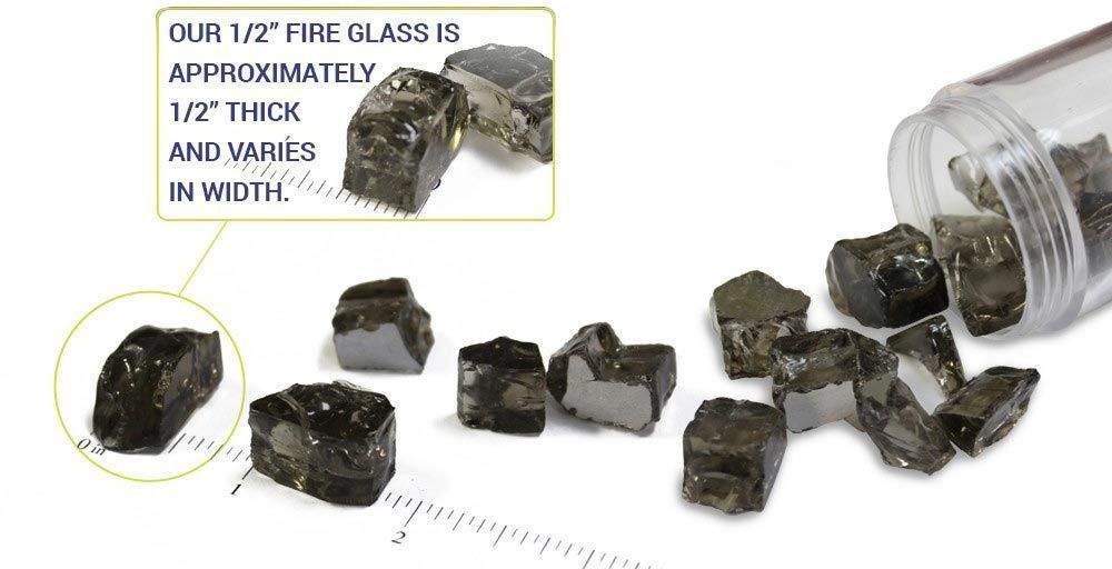 American Fire Glass 1/2 - Inch Premium Fire Glass, 10 - Pounds, Cobalt Blue Reflective - by American Fire Glass | Buy at Agent BBQ