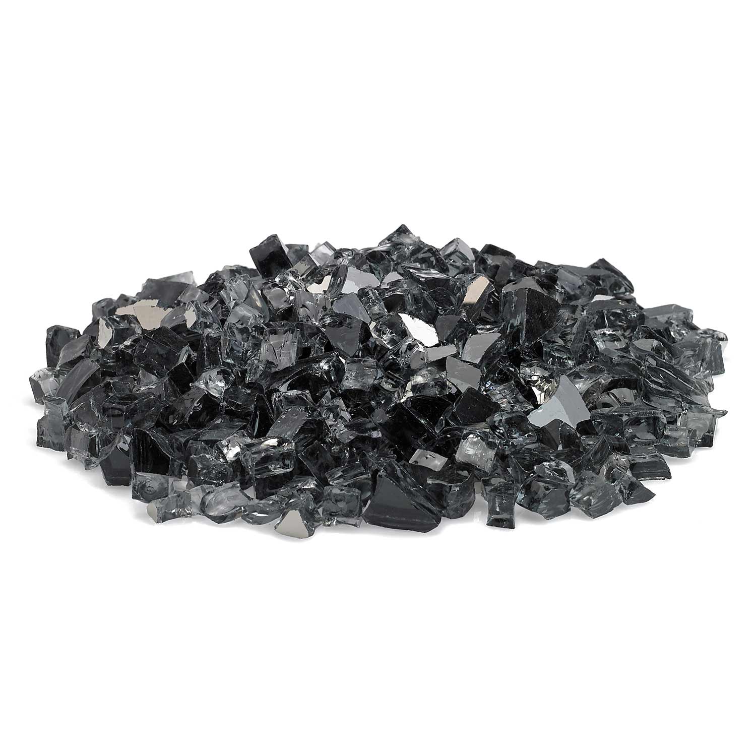 American Fire Glass 1/2 - Inch Premium Fire Glass, 10 - Pounds, Grey Reflective - by American Fire Glass | Buy at Agent BBQ