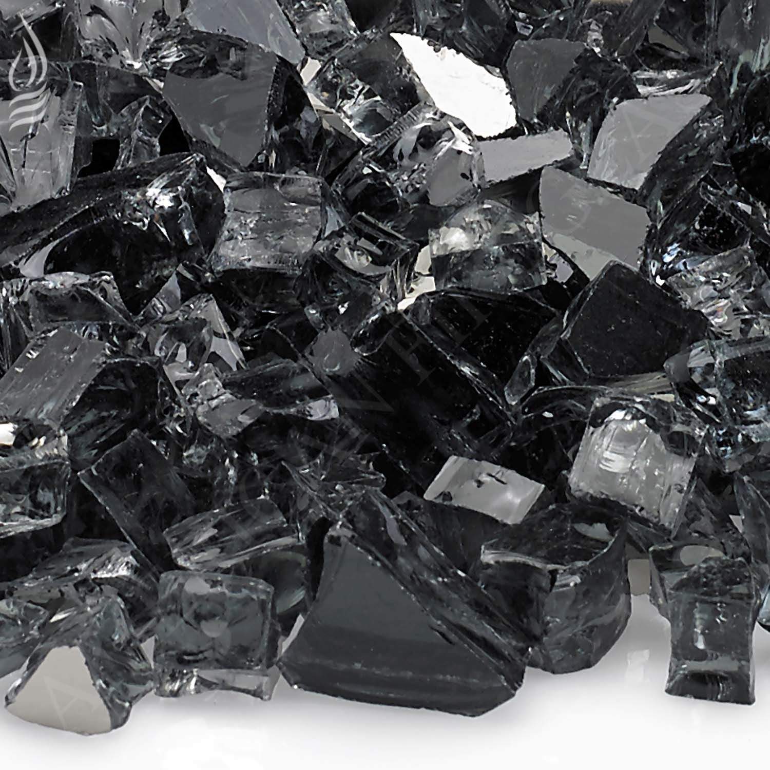 American Fire Glass 1/2 - Inch Premium Fire Glass, 10 - Pounds, Grey Reflective - by American Fire Glass | Buy at Agent BBQ