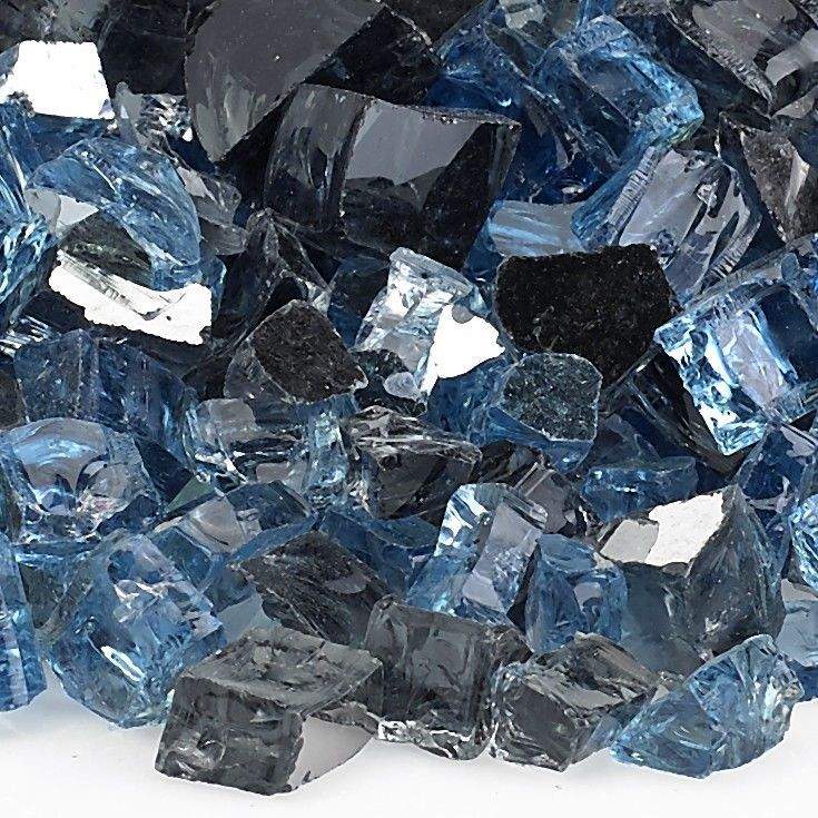 American Fire Glass 1/2 - Inch Premium Fire Glass, 10 - Pounds, Maui Breeze Reflective - by American Fire Glass | Buy at Agent BBQ
