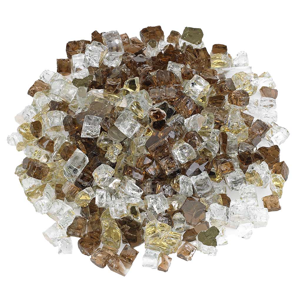 American Fire Glass 1/2 - Inch Premium Fire Glass, 10 - Pounds, Zion Reflective - by American Fire Glass | Buy at Agent BBQ