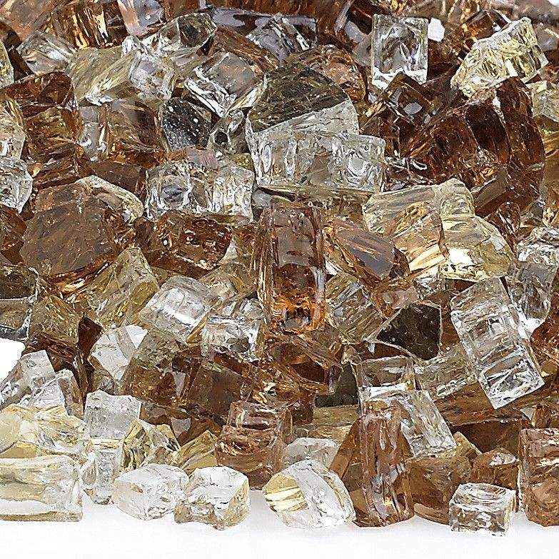 American Fire Glass 1/2 - Inch Premium Fire Glass, 10 - Pounds, Zion Reflective - by American Fire Glass | Buy at Agent BBQ