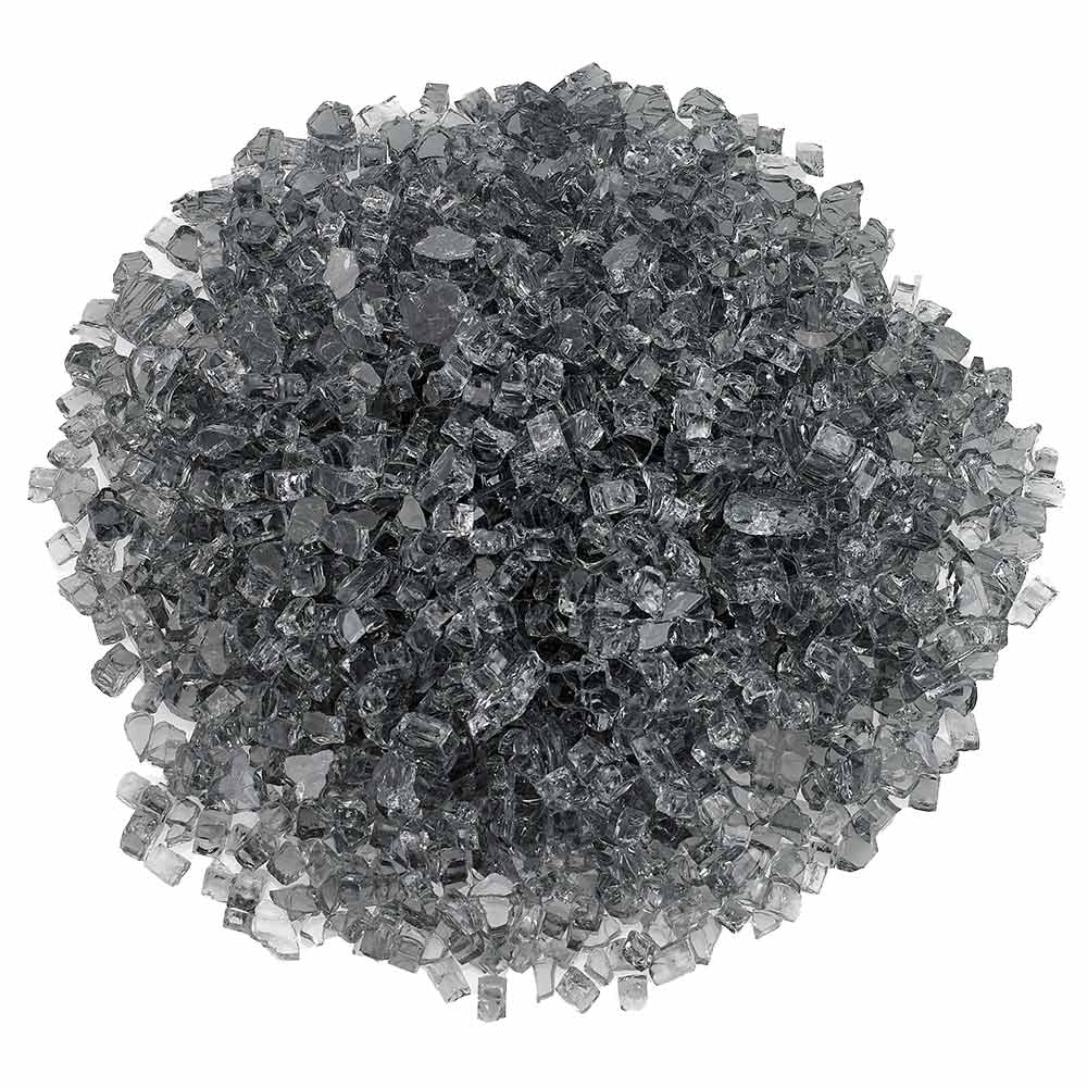 American Fire Glass 1/4 - Inch Classic Fire Glass, 10 - Pounds, Grey - by American Fire Glass | Buy at Agent BBQ