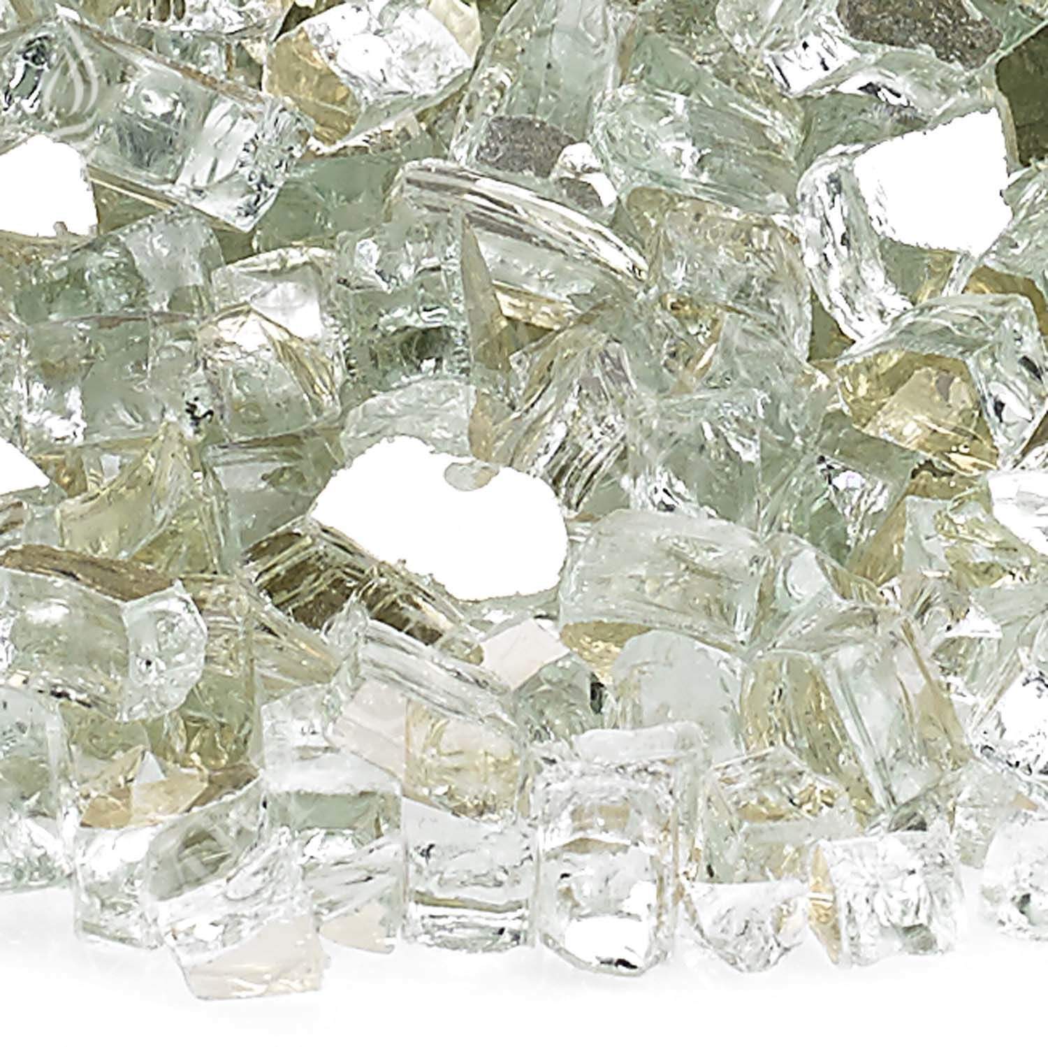 American Fire Glass 1/4 - Inch Premium Fire Glass, 10 - Pounds, Platinum Reflective - by American Fire Glass | Buy at Agent BBQ
