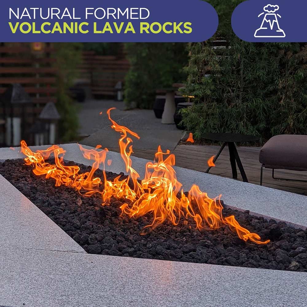 American Fire Glass 20 - Pound Black Lava Rock, Medium .5 - 1 Inch - by American Fire Glass | Buy at Agent BBQ