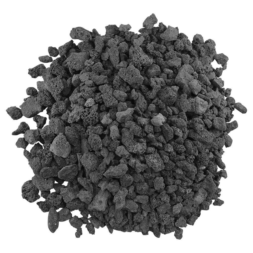 American Fire Glass 20 - Pound Black Lava Rock, Medium .5 - 1 Inch - by American Fire Glass | Buy at Agent BBQ