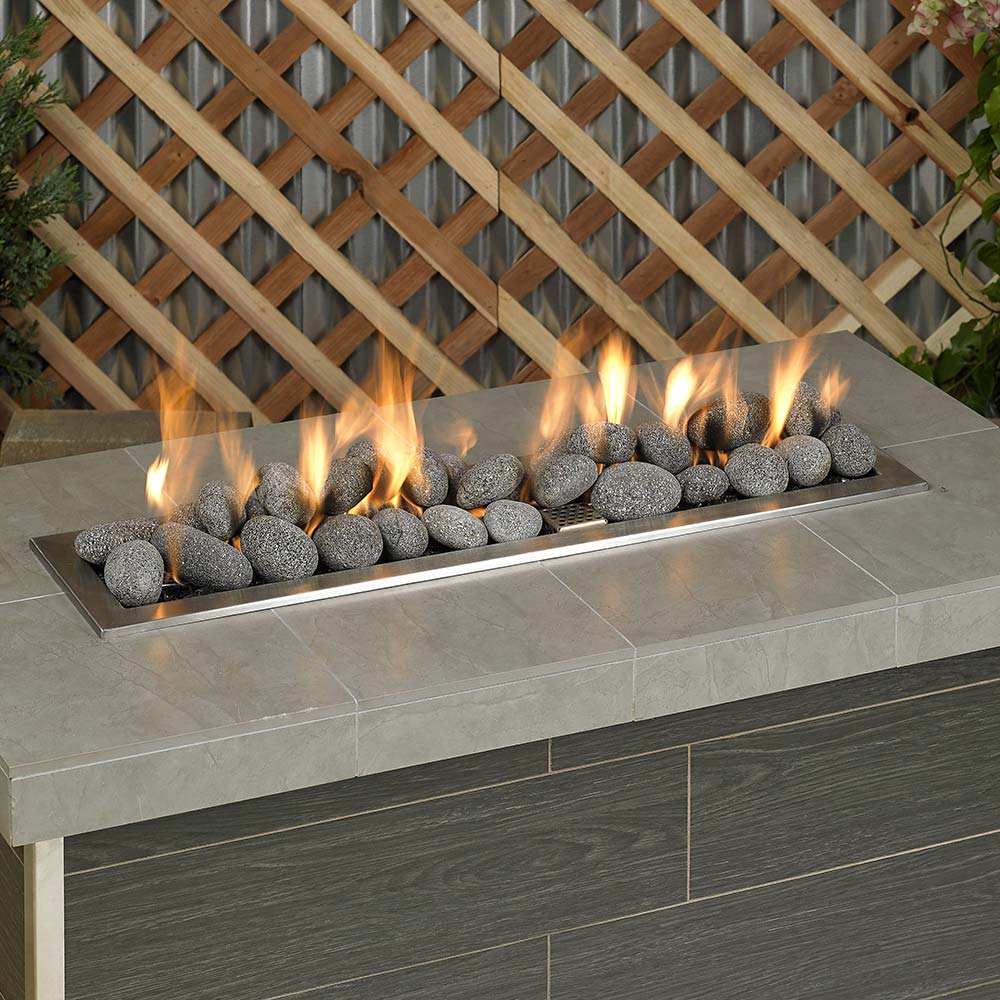 American Fire Glass Gray Lava Stone, 20 pounds, Large 2 - 4 Inch - by American Fire Glass | Buy at Agent BBQ