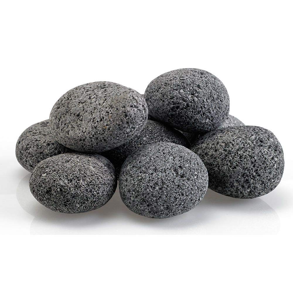 American Fire Glass Gray Lava Stone, 20 pounds, Large 2 - 4 Inch - by American Fire Glass | Buy at Agent BBQ