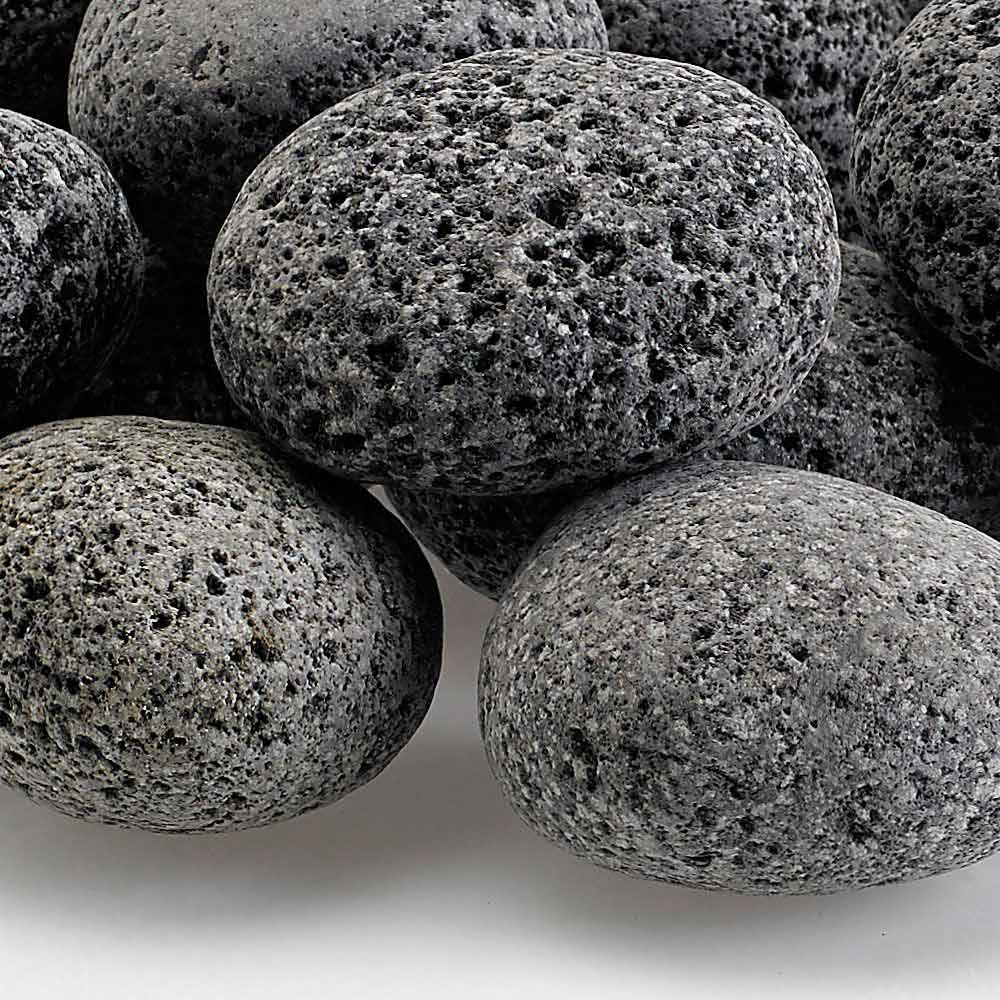 American Fire Glass Gray Lava Stone, 20 pounds, Medium 1 - 2 Inch - by American Fire Glass | Buy at Agent BBQ