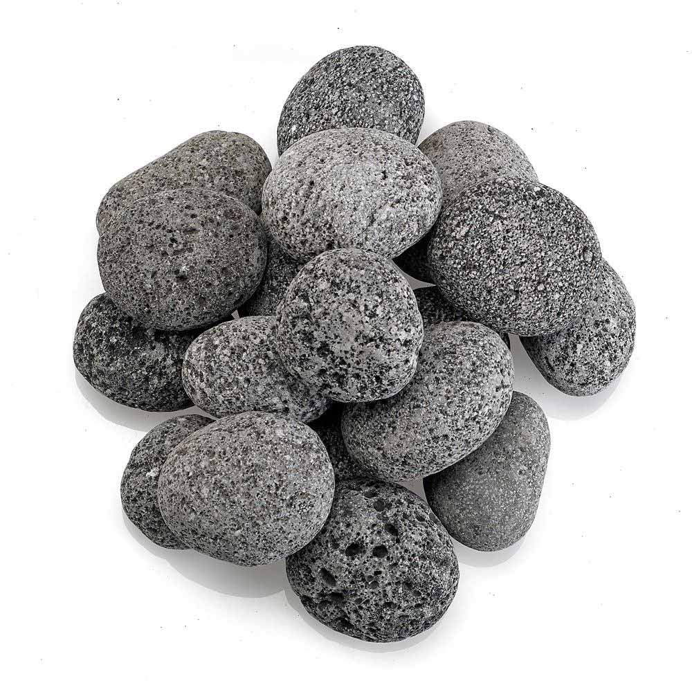 American Fire Glass Gray Lava Stone, 20 pounds, Medium 1 - 2 Inch - by American Fire Glass | Buy at Agent BBQ