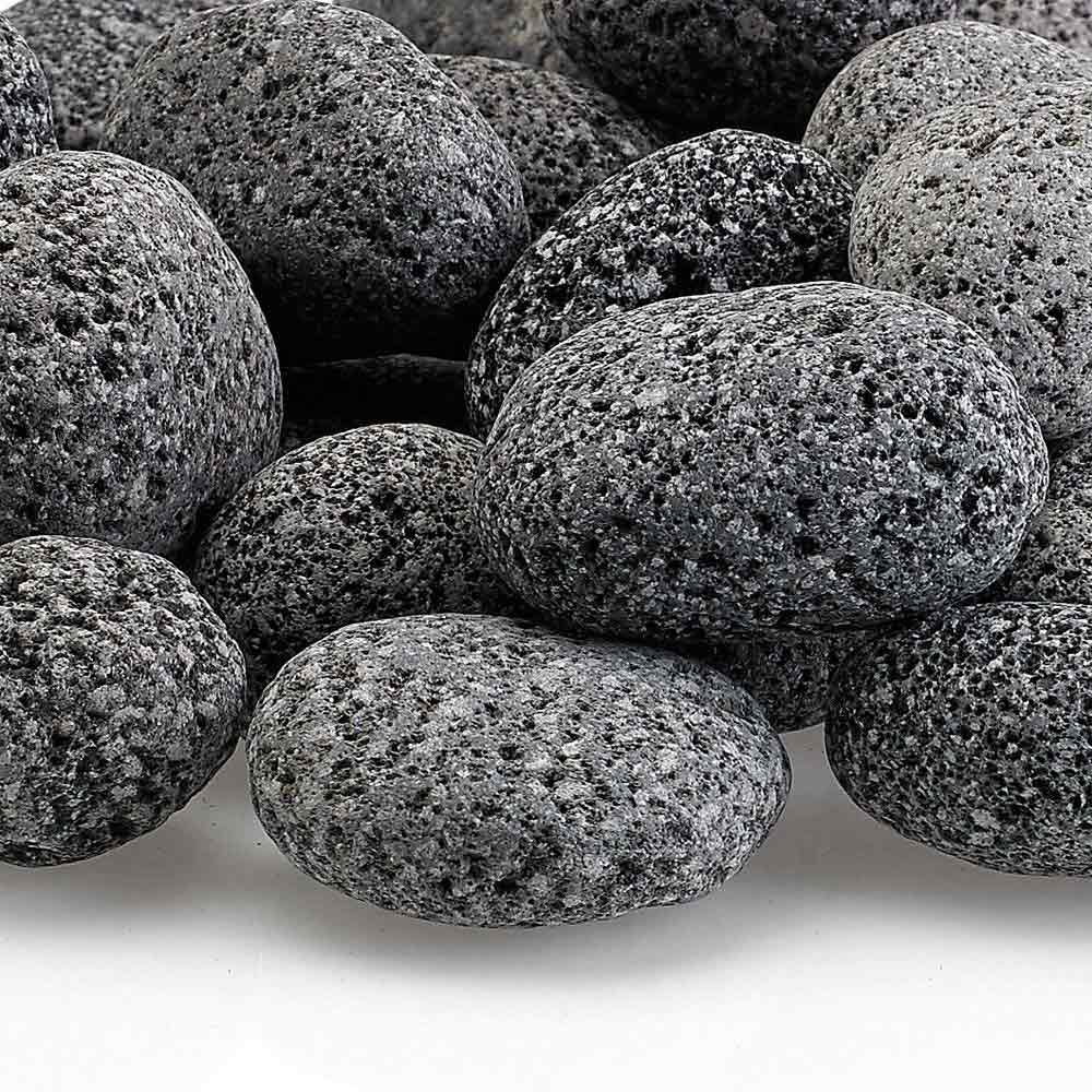 American Fire Glass Gray Lava Stone, 20 pounds, Small 1/2 - 1 Inch - by American Fire Glass | Buy at Agent BBQ
