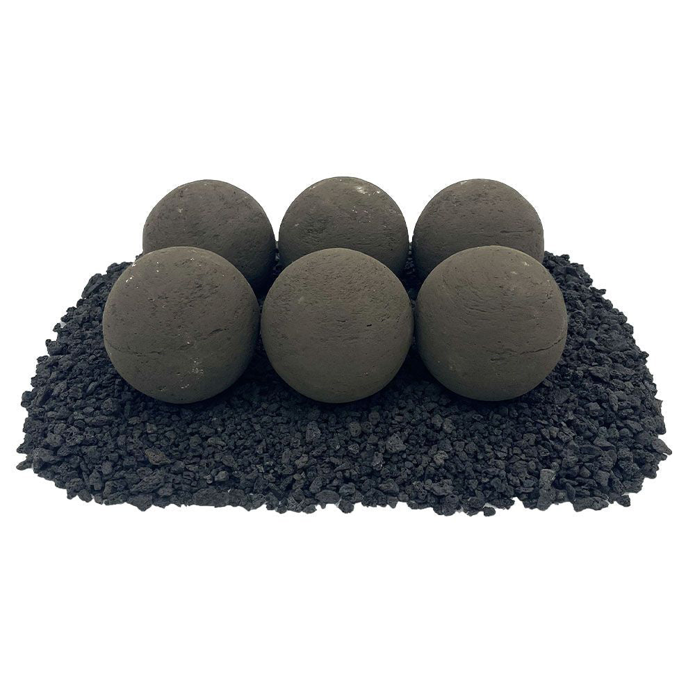 American Fire Glass Lite Stone Balls, 6 Stone Set - by American Fire Glass | Buy at Agent BBQ