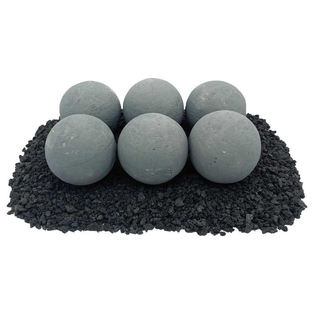 American Fire Glass Lite Stone Balls, 6 Stone Set - by American Fire Glass | Buy at Agent BBQ