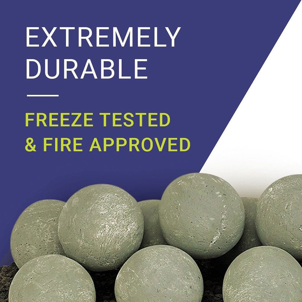 American Fire Glass Lite Stone Balls, 6 Stone Set - by American Fire Glass | Buy at Agent BBQ