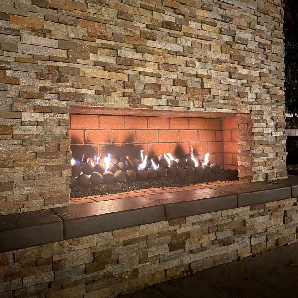 American Fire Glass Lite Stone Balls, 6 Stone Set - by American Fire Glass | Buy at Agent BBQ