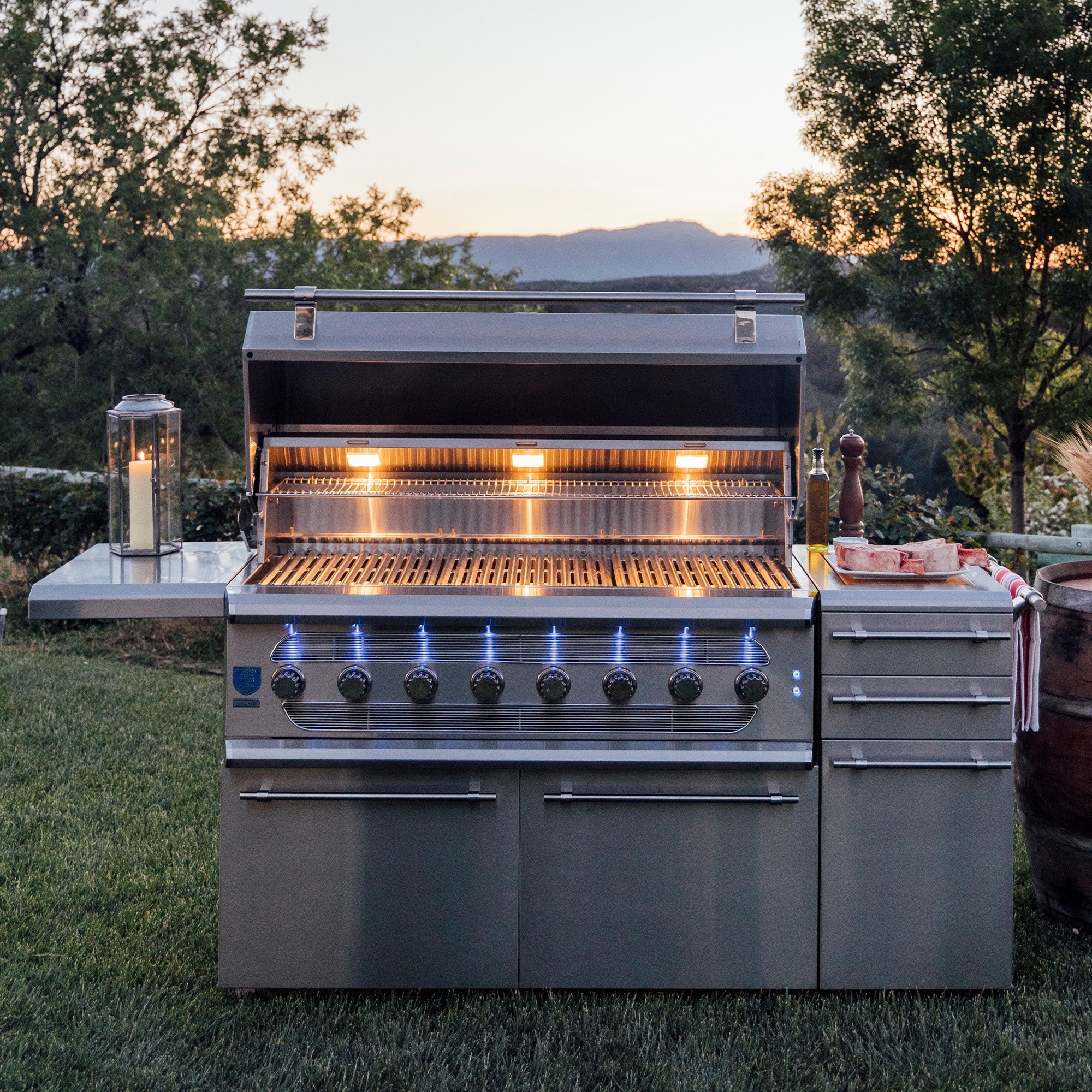 Freestanding Muscle - 54" Hybrid Grill - by American Made Grills | Buy at Agent BBQ