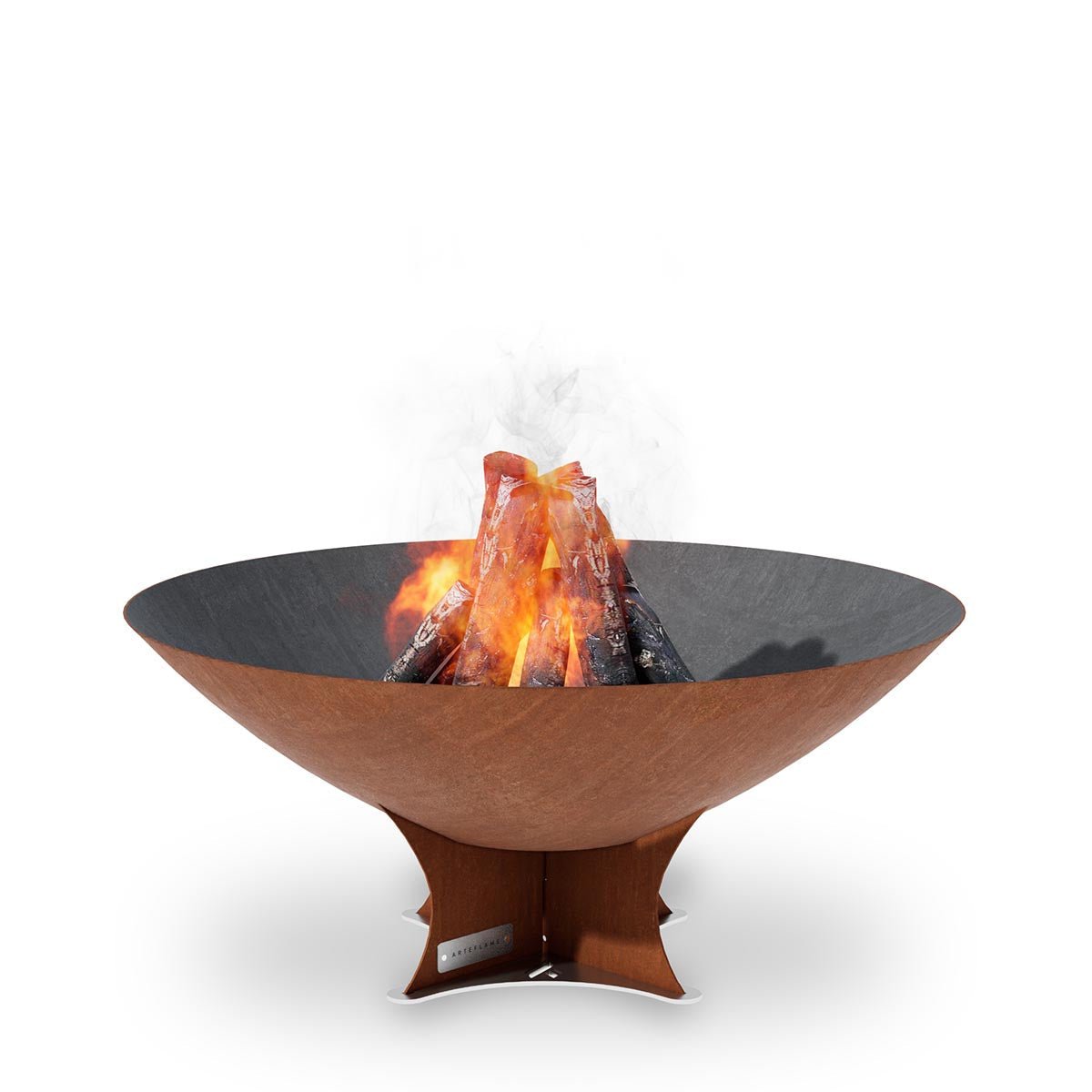 Arteflame Classic 40″ — Fire Pit (CORTEN Bowl; Short Round / Short Euro / Built-In No Base) - All Products, firepit by Arteflame | Buy at Agent BBQ
