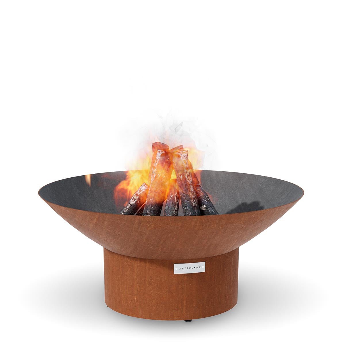 Arteflame Classic 40″ — Fire Pit (CORTEN Bowl; Short Round / Short Euro / Built-In No Base) - All Products, firepit by Arteflame | Buy at Agent BBQ