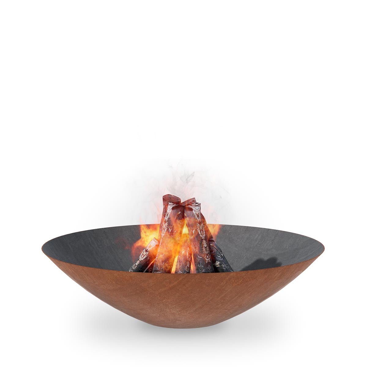 Arteflame Classic 40″ — Fire Pit (CORTEN Bowl; Short Round / Short Euro / Built-In No Base) - All Products, firepit by Arteflame | Buy at Agent BBQ