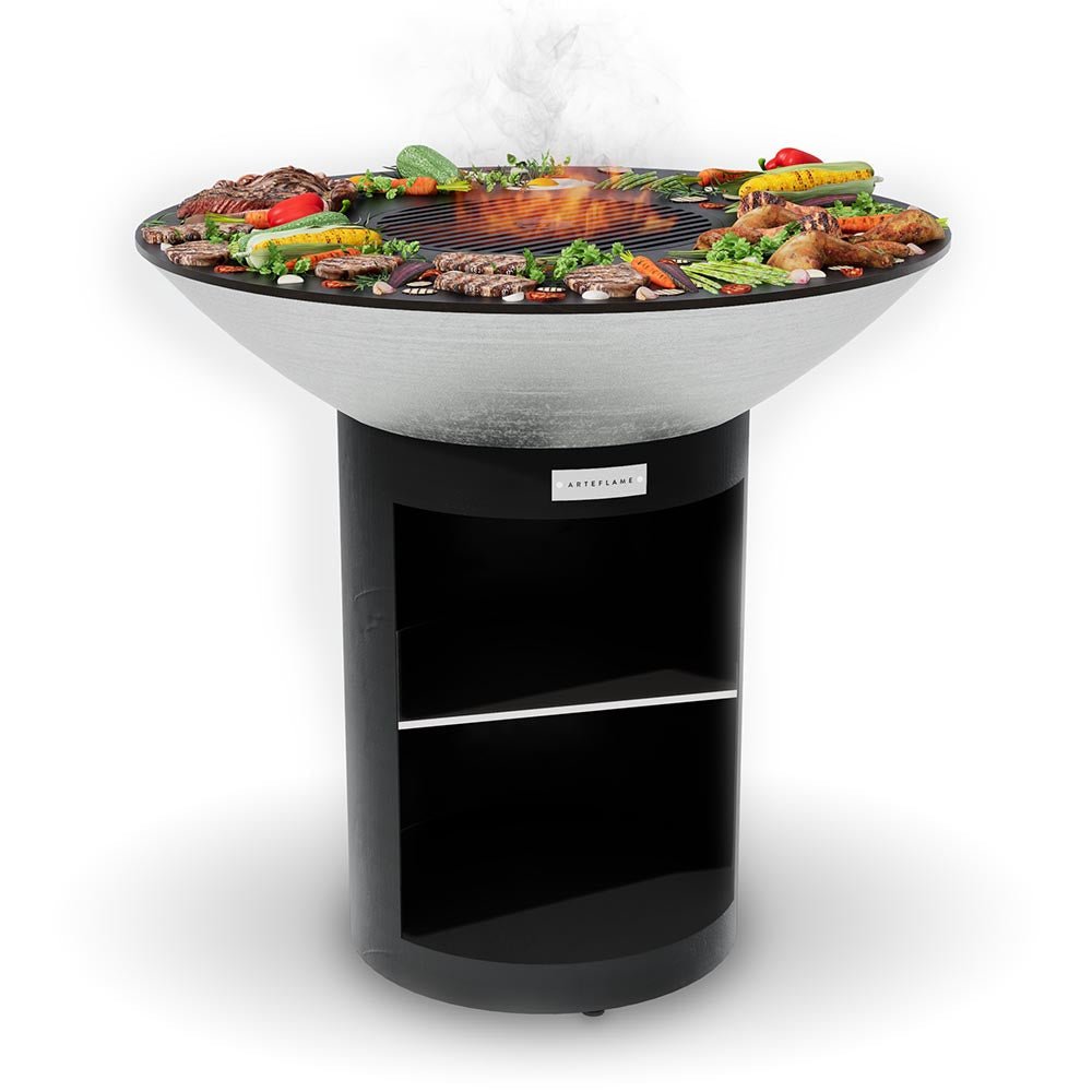 Arteflame Classic 40″ — Storage Base Flat-Top Grill & Fire Bowl (CORTEN Steel) - All Products, Arteflame Grills by Arteflame | Buy at Agent BBQ