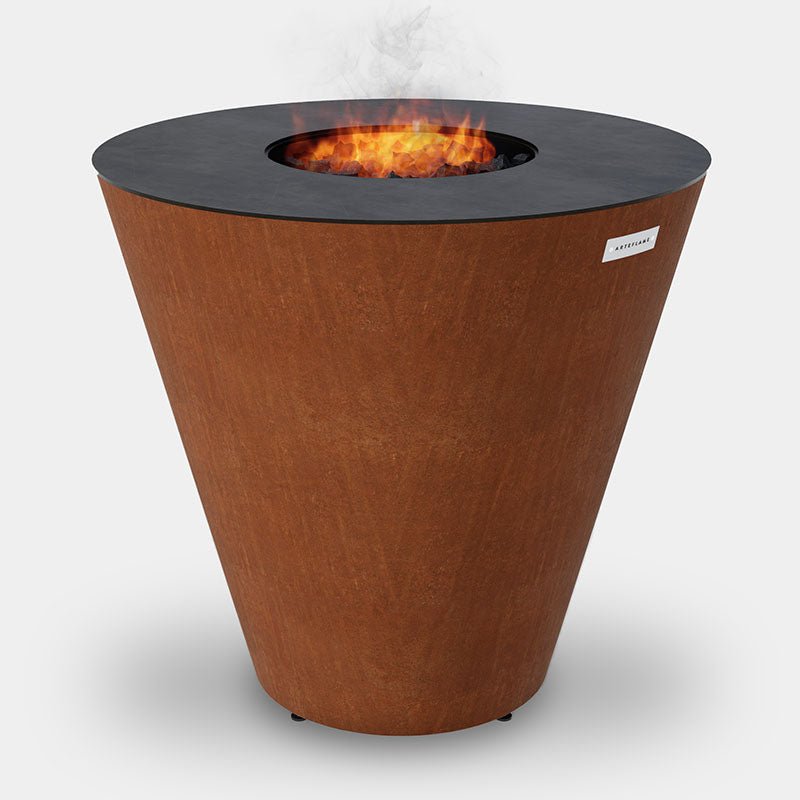 Arteflame One Series 40″ — XXL Flat-Top Charcoal Grill & Fire Bowl (Single-Piece CORTEN Body) - All Products, Arteflame Grills by Arteflame | Buy at Agent BBQ
