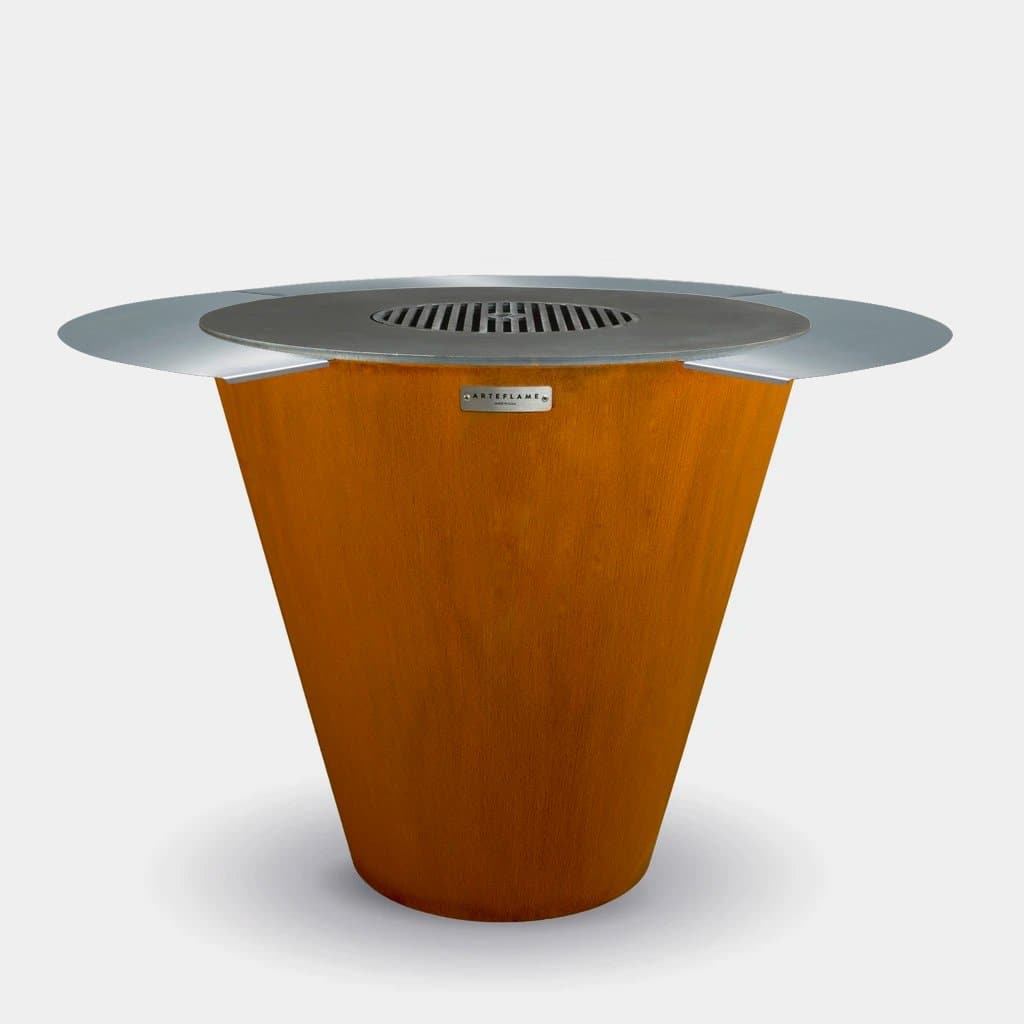 Arteflame One Series 40″ — XXL Flat-Top Charcoal Grill & Fire Bowl (Single-Piece CORTEN Body) - All Products, Arteflame Grills by Arteflame | Buy at Agent BBQ