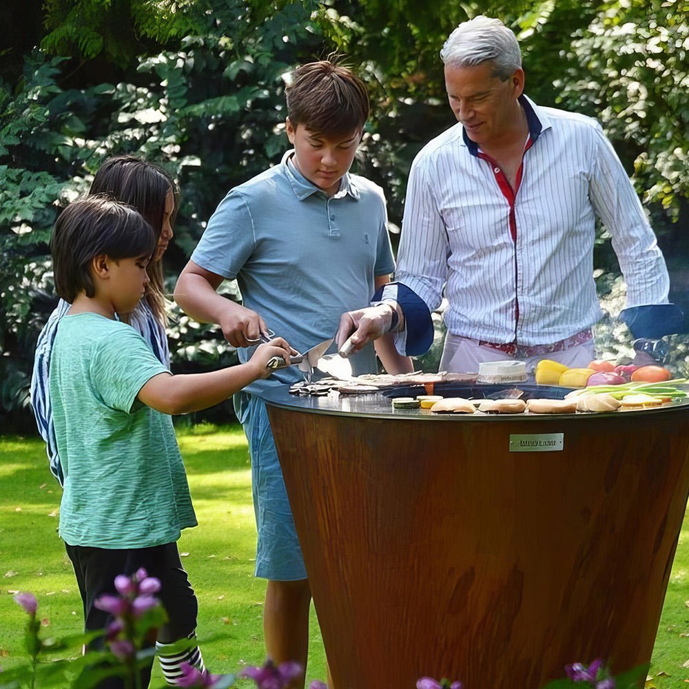 Arteflame One Series 40″ — XXL Flat-Top Charcoal Grill & Fire Bowl (Single-Piece CORTEN Body) - All Products, Arteflame Grills by Arteflame | Buy at Agent BBQ