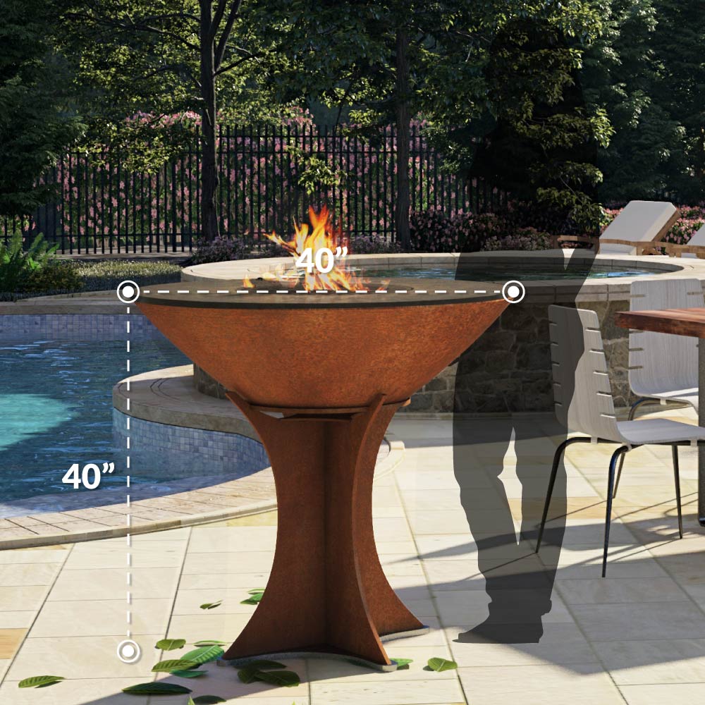Arteflame XXL 40" Flat Top Grill - High Euro Base - All Products, Arteflame Grills by Arteflame | Buy at Agent BBQ