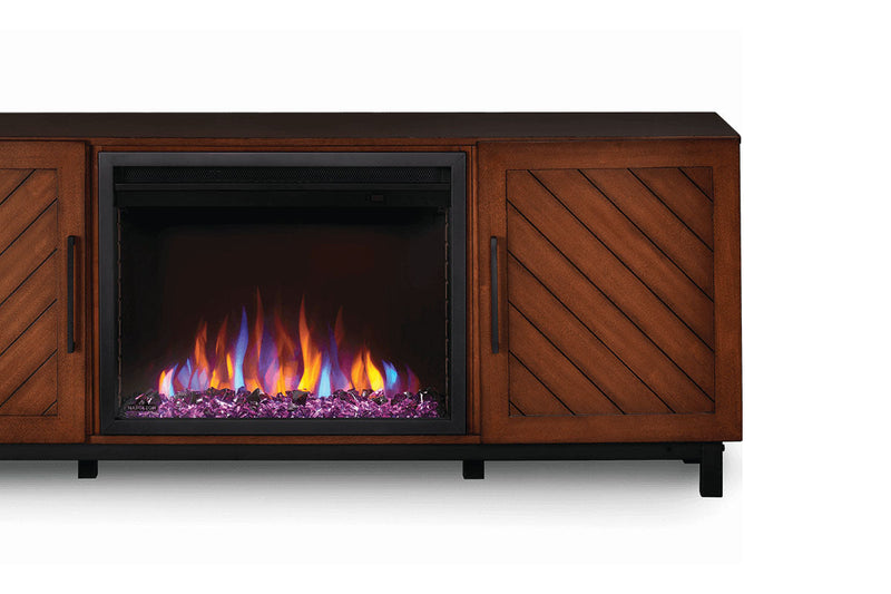 Napoleon Bella Media Console in Walnut | Cineview 26'' Electric Firebox