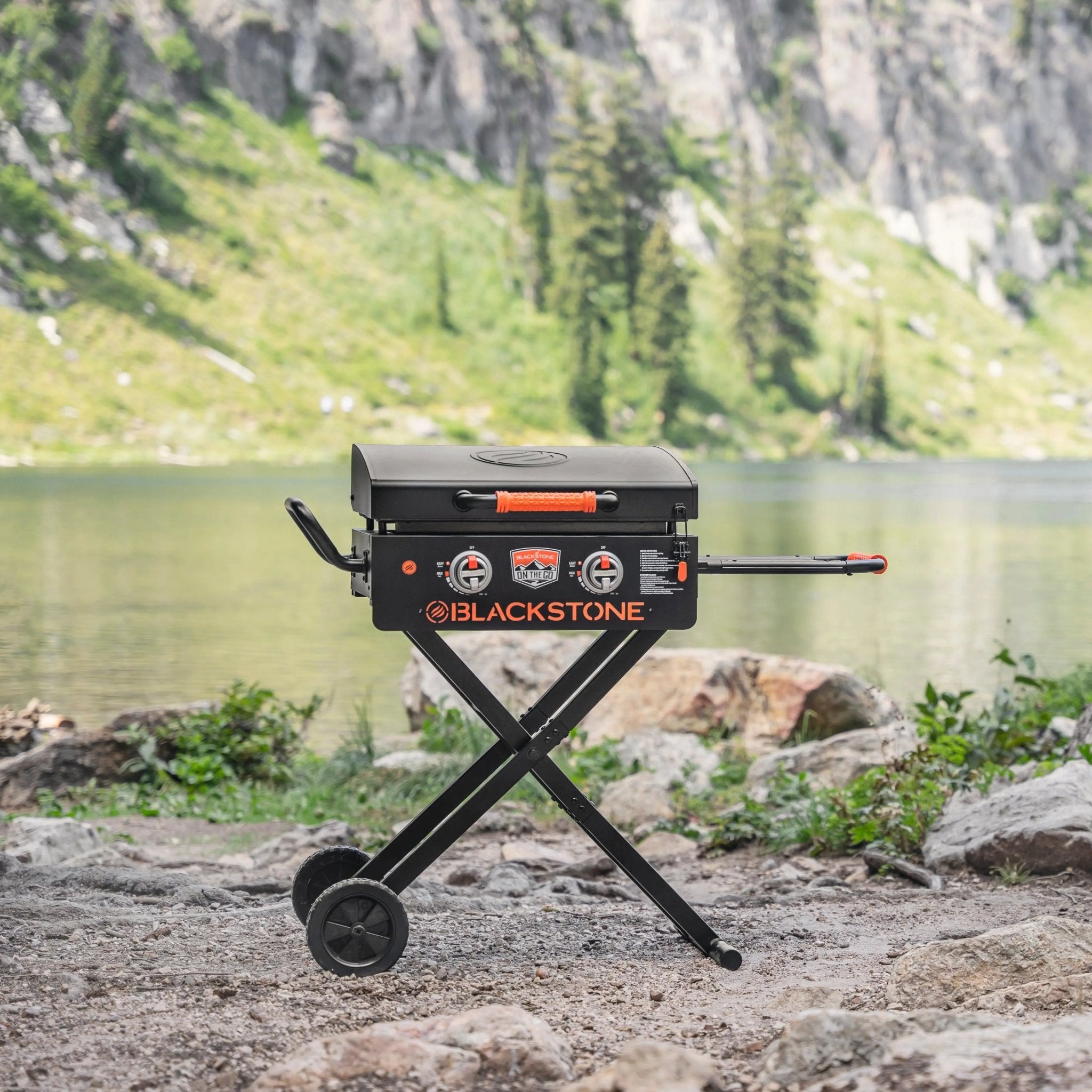 Blackstone - 22" On The Go Scissor Cart Griddle W/Hood - 2350 - by Blackstone | Buy at Agent BBQ