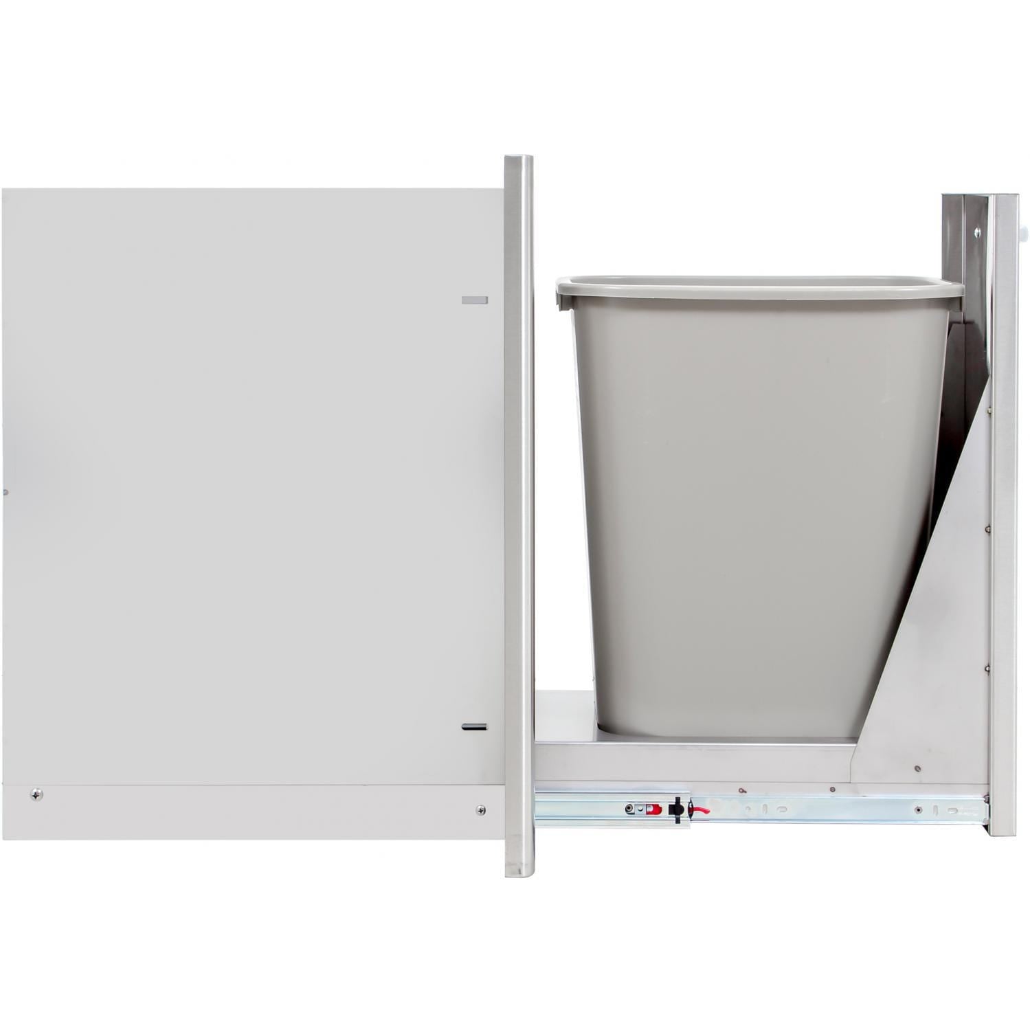 Blaze 13" Narrow Roll - Out Trash Bin in Stainless Steel (BLZ - TRNW - DRW) - by Blaze Grills | Buy at Agent BBQ