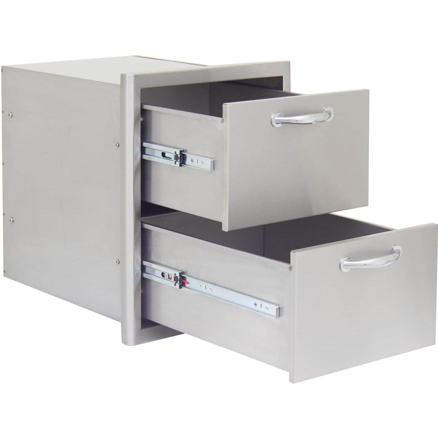 Blaze 16" Double Access Drawer in Stainless Steel finish - BLZ - DRW2 - R - LT - by Blaze Grills | Buy at Agent BBQ