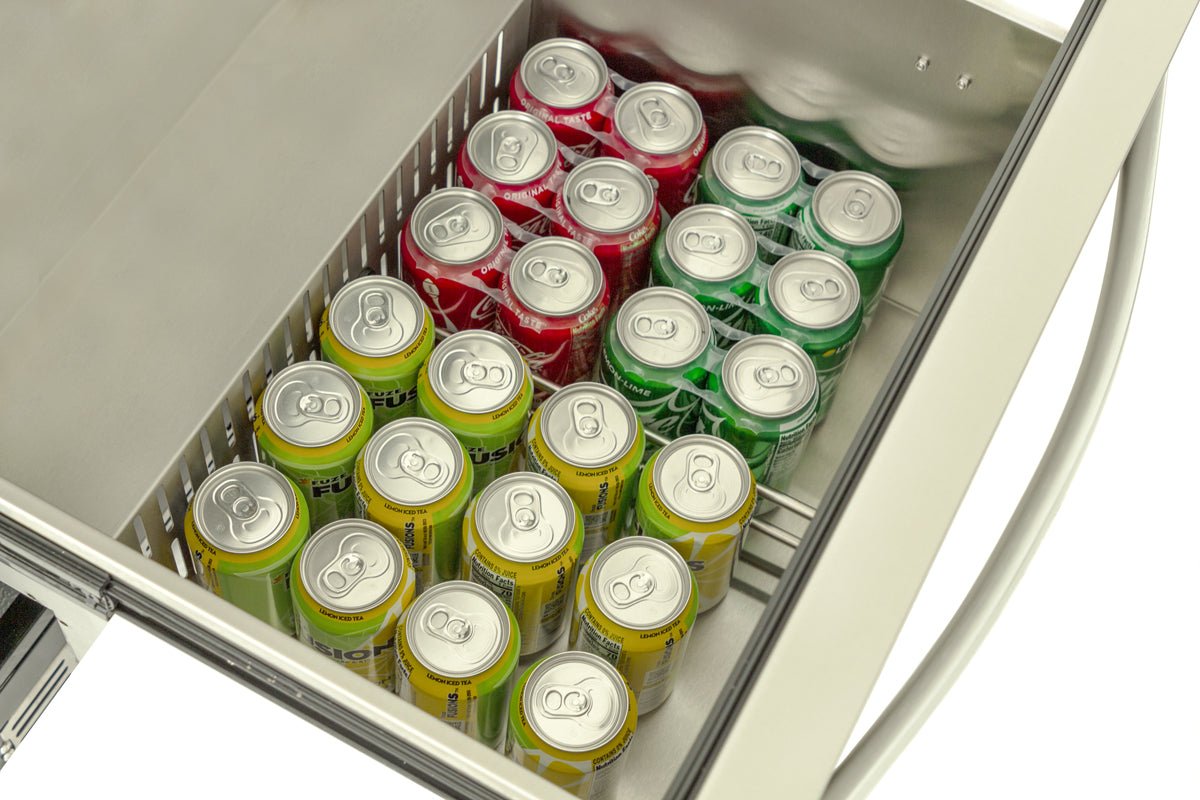 Blaze 23.5 - Inch 5.1 Cu. Ft. Outdoor Rated Stainless Steel Double Drawer Refrigerator - BLZ - SSRF - DBDR5.1 - by Blaze Grills | Buy at Agent BBQ