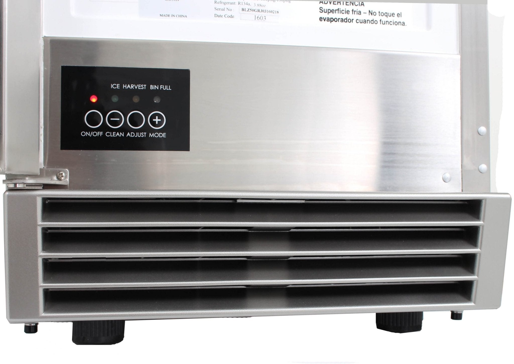 Blaze 50 Lb. 15 - Inch Outdoor Rated Ice Maker With Gravity Drain - BLZ - ICEMKR - 50GR - by Blaze Grills | Buy at Agent BBQ