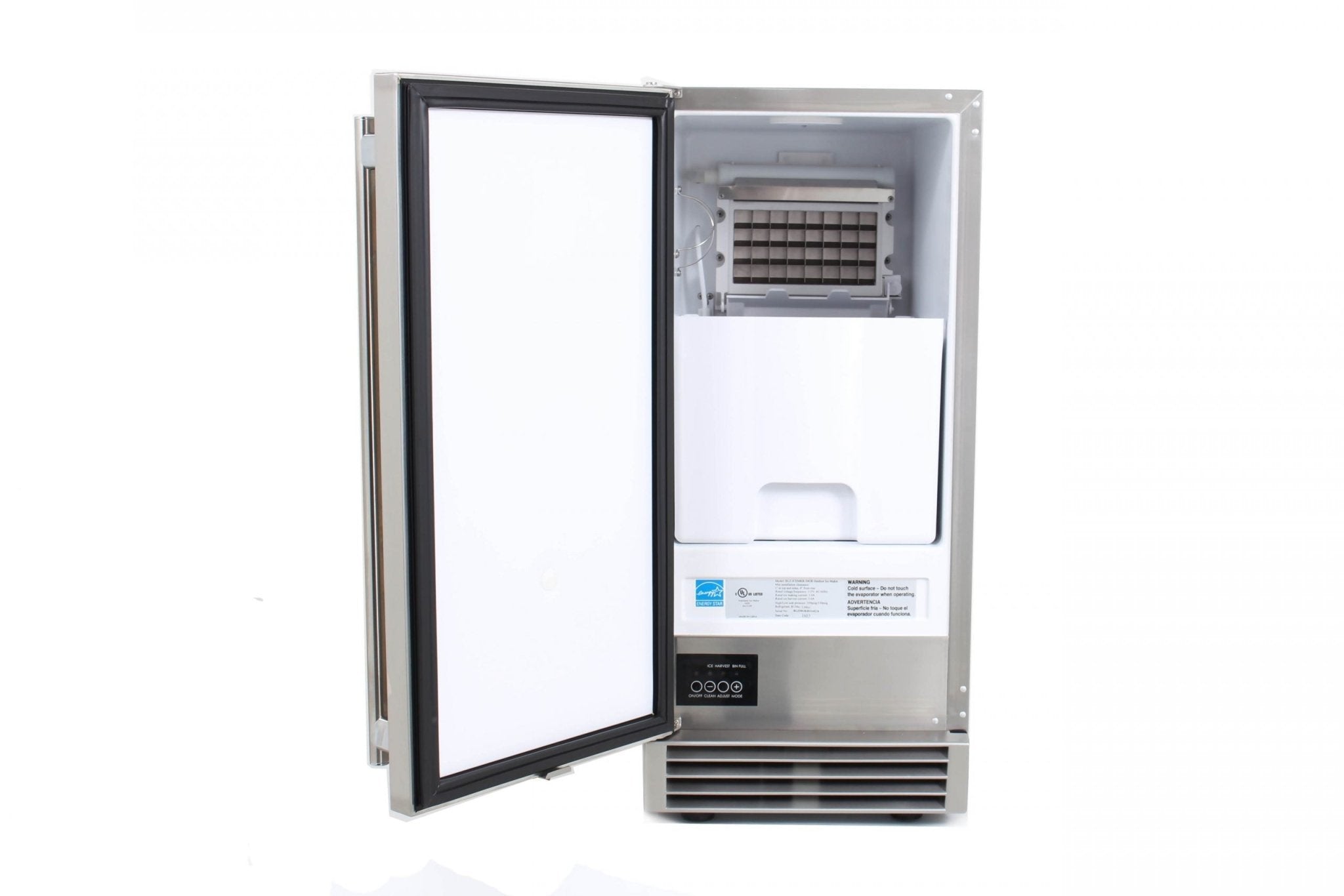 Blaze 50 Lb. 15 - Inch Outdoor Rated Ice Maker With Gravity Drain - BLZ - ICEMKR - 50GR - by Blaze Grills | Buy at Agent BBQ
