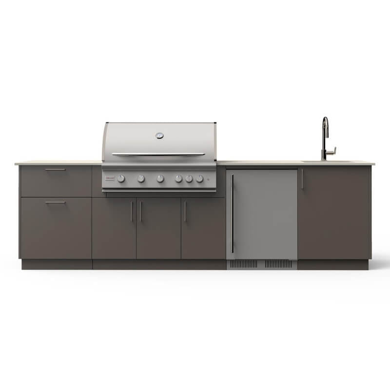 Blaze Golden Hour 10 - Ft Outdoor Kitchen Island w/ 40 - Inch Premium LTE+ Grill, Fridge, & Sink - by Blaze Grills | Buy at Agent BBQ
