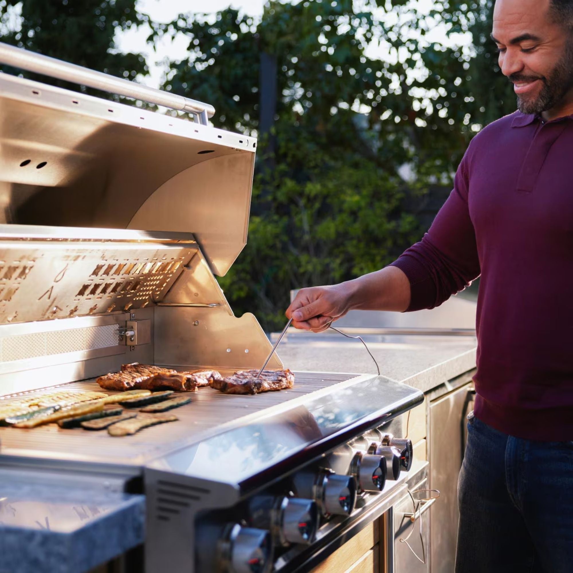 Blaze LTE PRO 32 - Inch 4 - Burner Built - in Gas Grill w/ Digital Temperature Screen & Rear Infrared Burner - by Blaze Grills | Buy at Agent BBQ