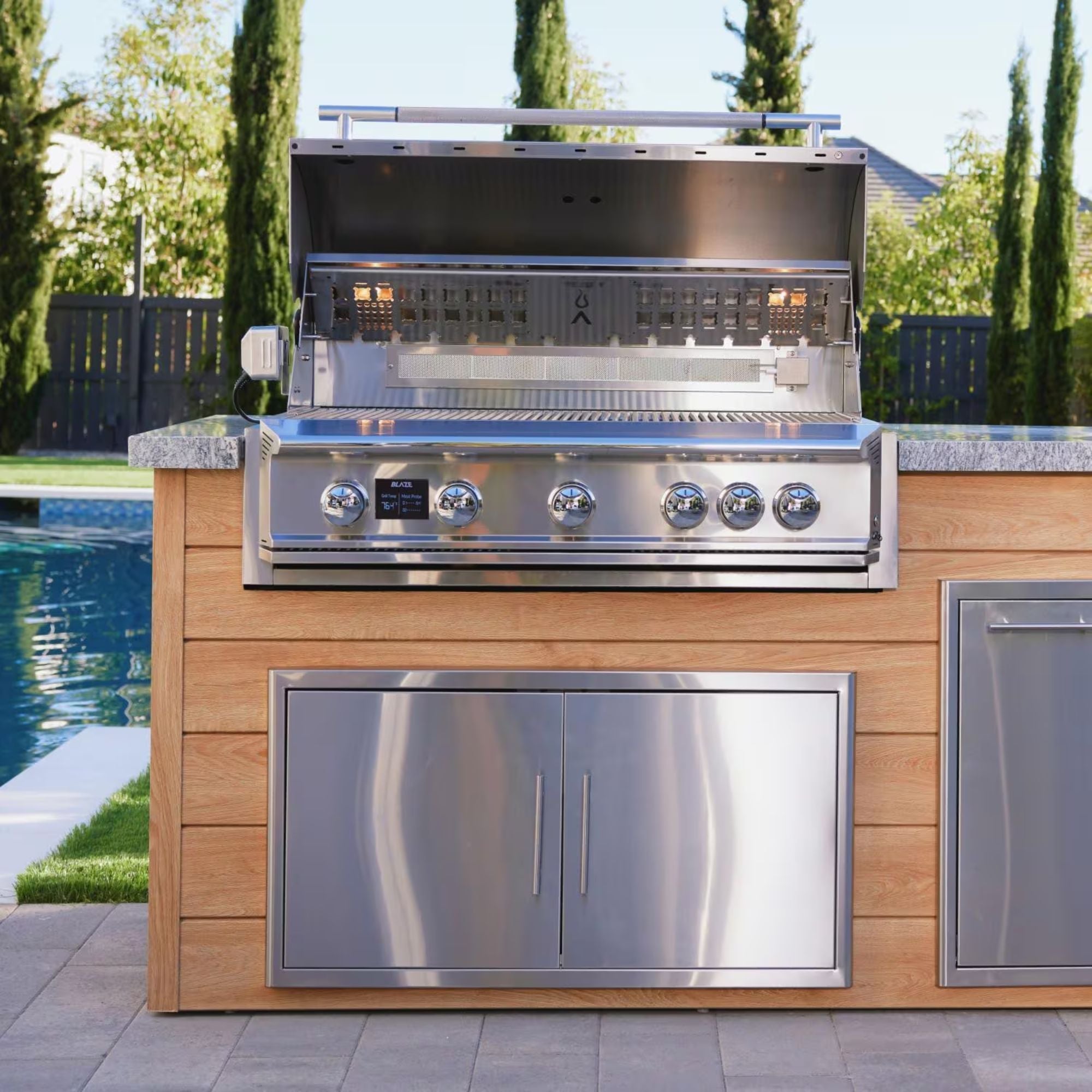 Blaze LTE PRO 32 - Inch 4 - Burner Built - in Gas Grill w/ Digital Temperature Screen & Rear Infrared Burner - by Blaze Grills | Buy at Agent BBQ