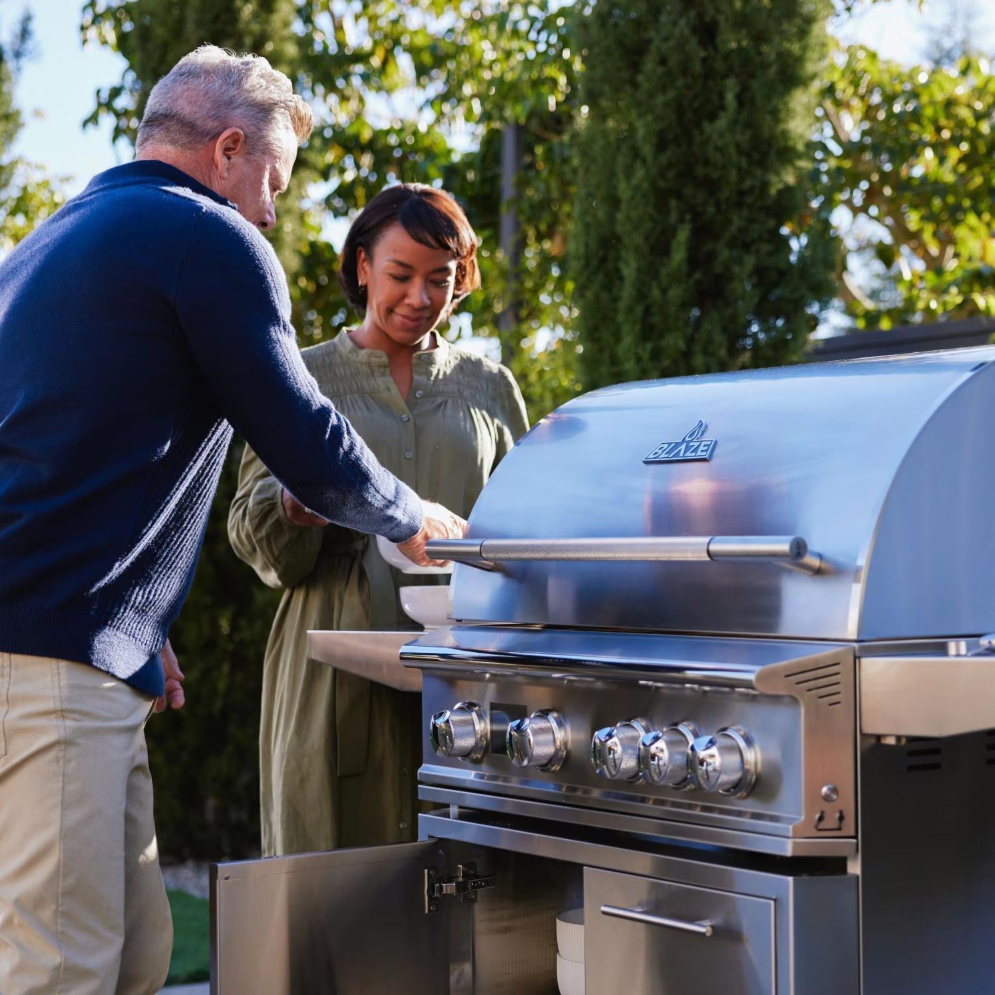 Blaze LTE PRO 32 - Inch 4 - Burner Freestanding Gas Grill w/ Digital Temperature Screen & Rear Infrared Burner - by Blaze Grills | Buy at Agent BBQ