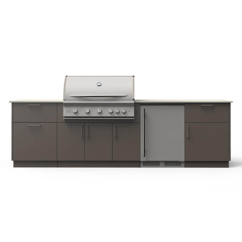 Blaze Morning Glow 10 - Ft Outdoor Kitchen Island w/ 40 - Inch Premium LTE+ Grill, & Refrigerator - by Blaze Grills | Buy at Agent BBQ