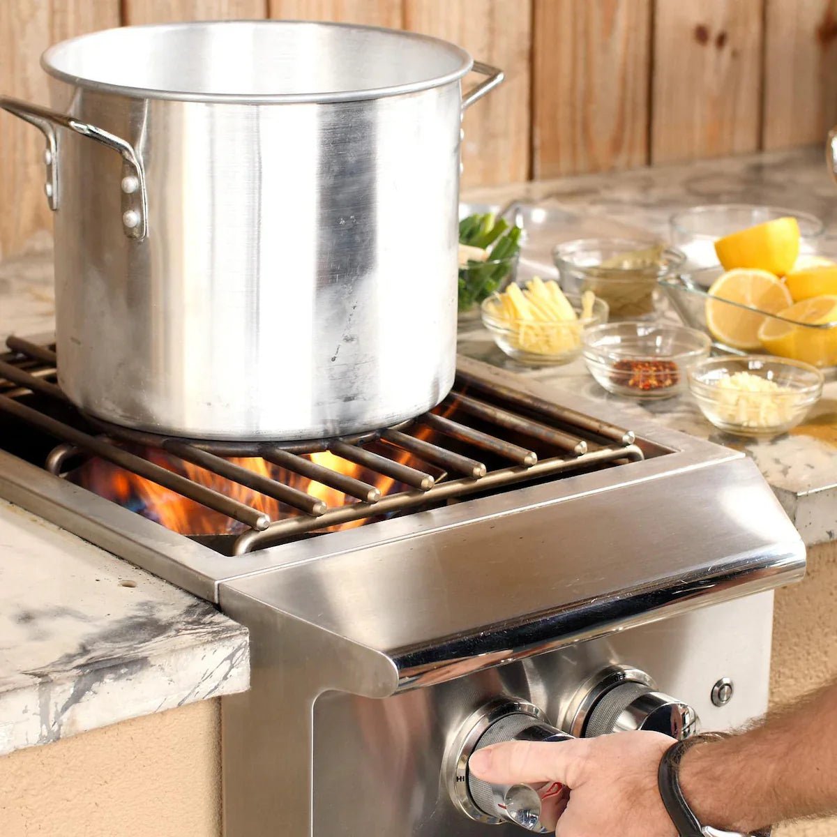 Blaze Professional LUX Built - In Gas High Performance Power Burner W/ Wok Ring & Stainless Steel Lid - BLZ - PROPB - LP/NG - by Blaze Grills | Buy at Agent BBQ