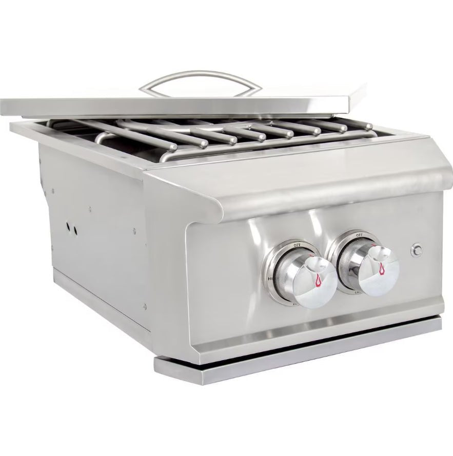 Blaze Professional LUX Built - In Gas High Performance Power Burner W/ Wok Ring & Stainless Steel Lid - BLZ - PROPB - LP/NG - by Blaze Grills | Buy at Agent BBQ